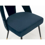 Set di 2 sedie da pranzo contemporanee imbottite in velluto Clihome