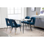 Set di 2 sedie da pranzo contemporanee imbottite in velluto Clihome