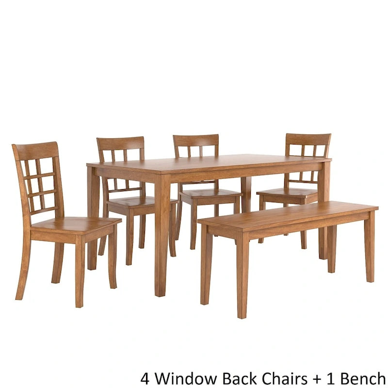 Set da pranzo rettangolare Wilmington II da 60 pollici con finitura rovere di iNSPIRE Q Classic