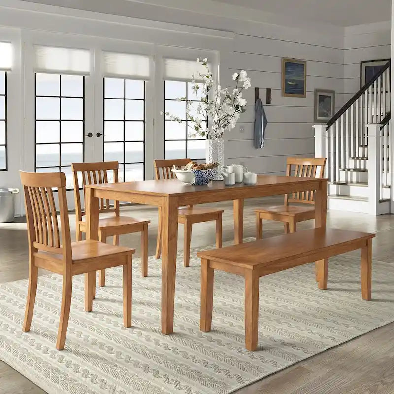 Set da pranzo rettangolare Wilmington II da 60 pollici con finitura rovere di iNSPIRE Q Classic