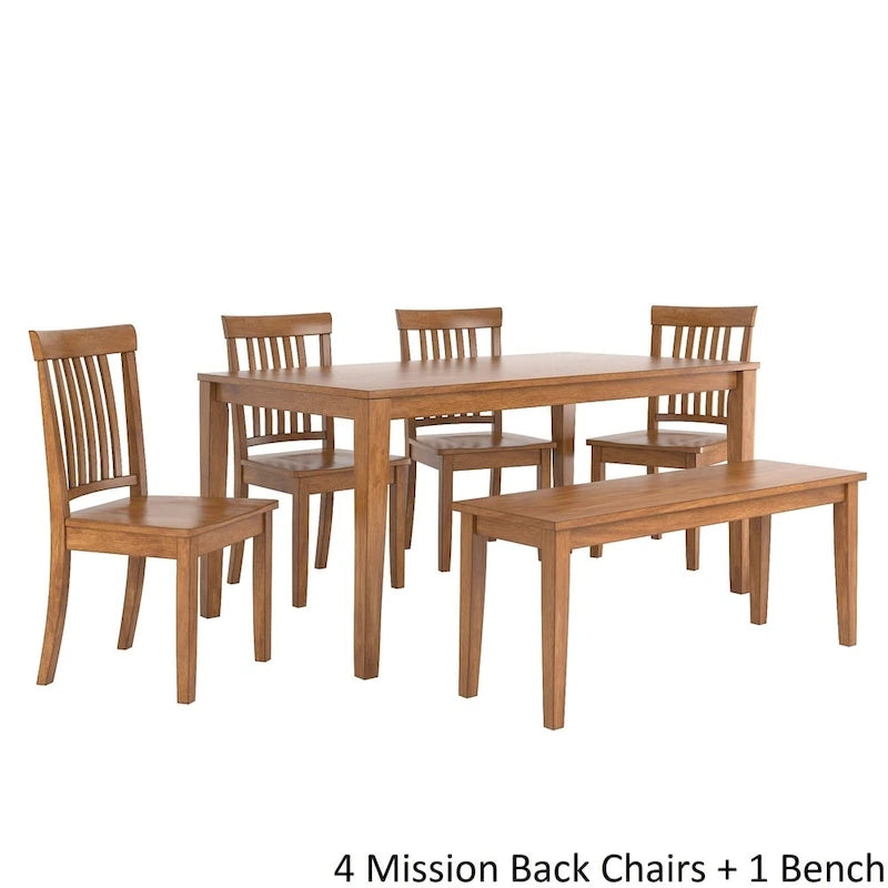 Set da pranzo rettangolare Wilmington II da 60 pollici con finitura rovere di iNSPIRE Q Classic