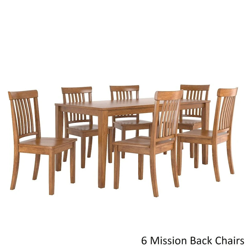 Set da pranzo rettangolare Wilmington II da 60 pollici con finitura rovere di iNSPIRE Q Classic