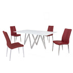 Somette Alyssa Starphire White - Set sala da pranzo da 5 pezzi