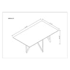 Somette Alyssa Starphire White - Set sala da pranzo da 5 pezzi