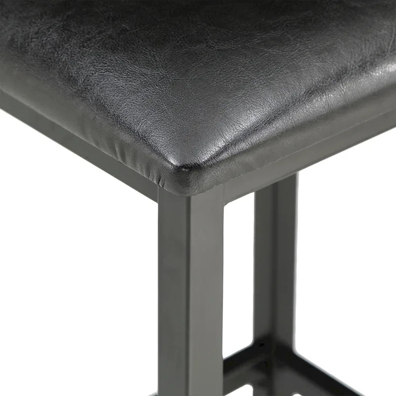 Set da pranzo 3 pezzi Ainsley con piano ad effetto marmo ad altezza bancone di iNSPIRE Q Modern
