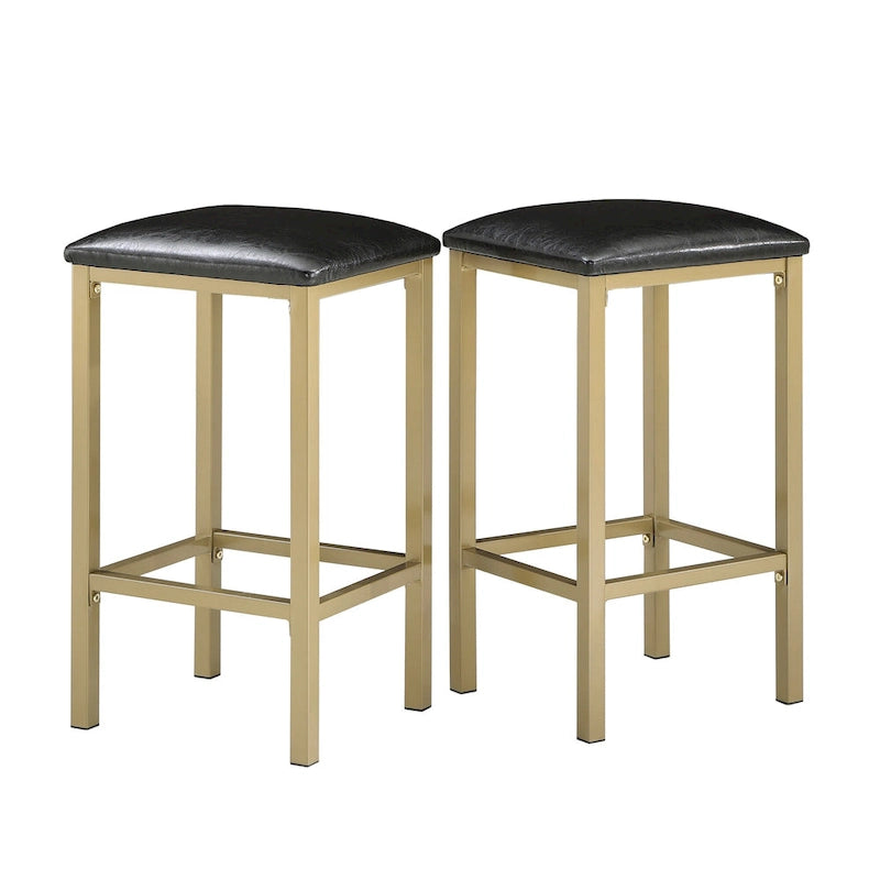 Set da pranzo 3 pezzi Ainsley con piano ad effetto marmo ad altezza bancone di iNSPIRE Q Modern