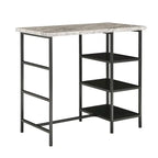 Set da pranzo 3 pezzi Ainsley con piano ad effetto marmo ad altezza bancone di iNSPIRE Q Modern