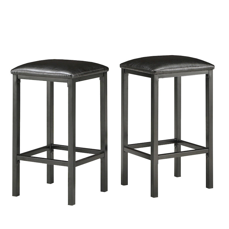 Set da pranzo 3 pezzi Ainsley con piano ad effetto marmo ad altezza bancone di iNSPIRE Q Modern