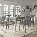 Set da pranzo rettangolare grigio antico Wilmington II da 60 pollici di iNSPIRE Q Classic