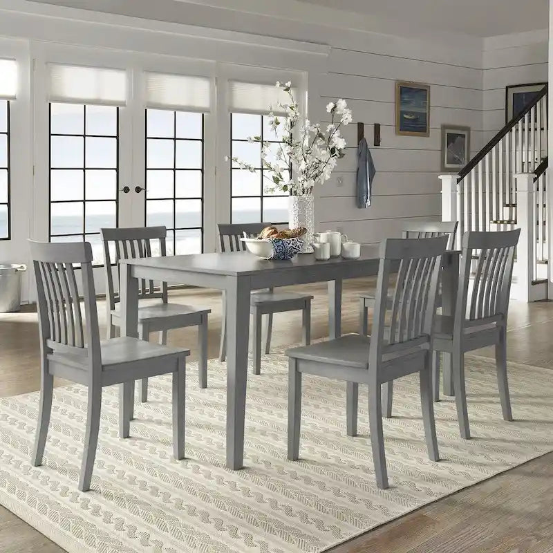 Set da pranzo rettangolare grigio antico Wilmington II da 60 pollici di iNSPIRE Q Classic