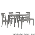 Set da pranzo rettangolare grigio antico Wilmington II da 60 pollici di iNSPIRE Q Classic