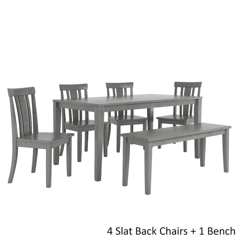 Set da pranzo rettangolare grigio antico Wilmington II da 60 pollici di iNSPIRE Q Classic