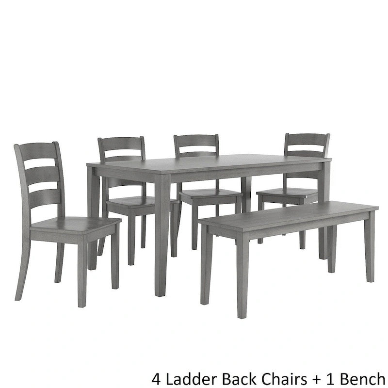 Set da pranzo rettangolare grigio antico Wilmington II da 60 pollici di iNSPIRE Q Classic