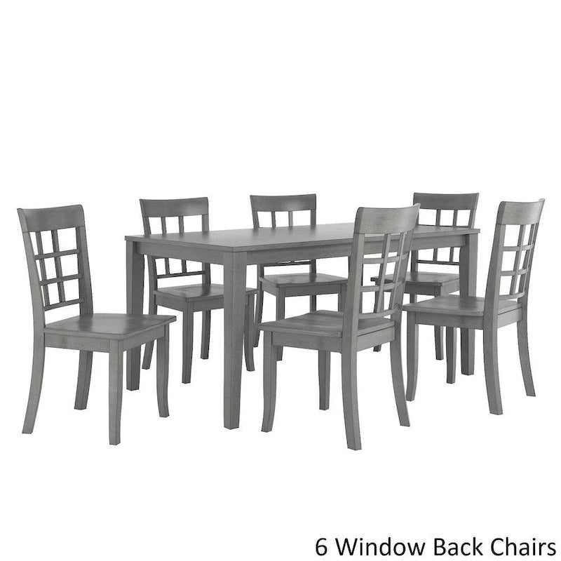 Set da pranzo rettangolare grigio antico Wilmington II da 60 pollici di iNSPIRE Q Classic