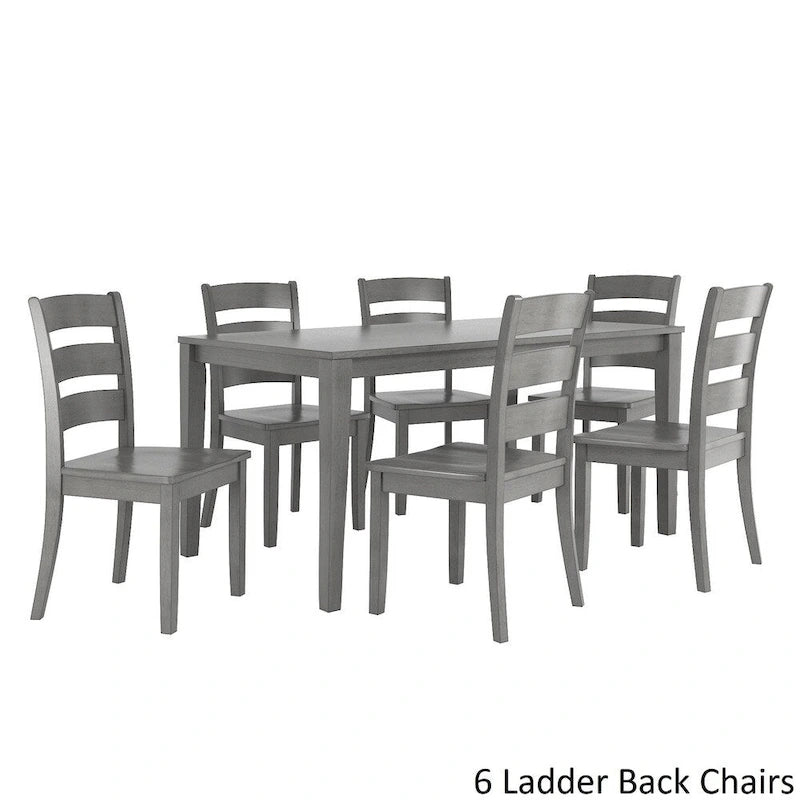 Set da pranzo rettangolare grigio antico Wilmington II da 60 pollici di iNSPIRE Q Classic
