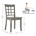 Set da pranzo rettangolare grigio antico Wilmington II da 60 pollici di iNSPIRE Q Classic