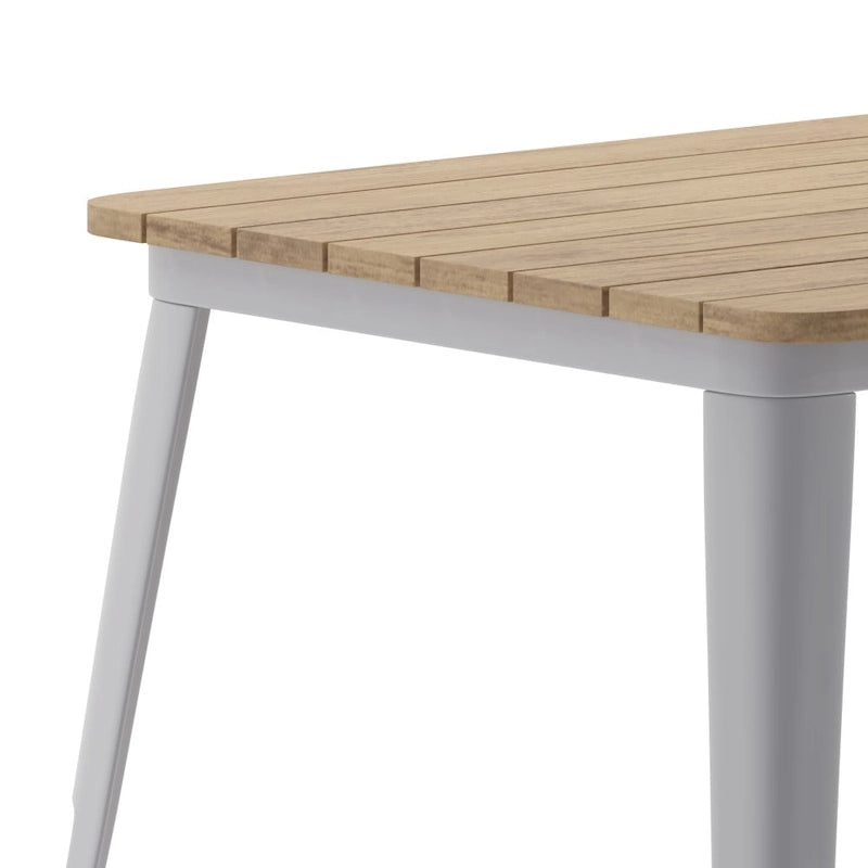 Tavolo Commerciale da Ristorante in Poliresina 30x60 con Foro per Ombrellone - 30 L x 60 P x 30 H