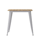 Tavolo Commerciale da Ristorante in Poliresina 30x60 con Foro per Ombrellone - 30 L x 60 P x 30 H