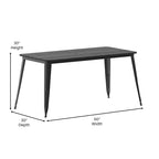 Tavolo Commerciale da Ristorante in Poliresina 30x60 con Foro per Ombrellone - 30 L x 60 P x 30 H