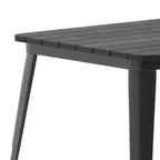 Tavolo Commerciale da Ristorante in Poliresina 30x60 con Foro per Ombrellone - 30 L x 60 P x 30 H
