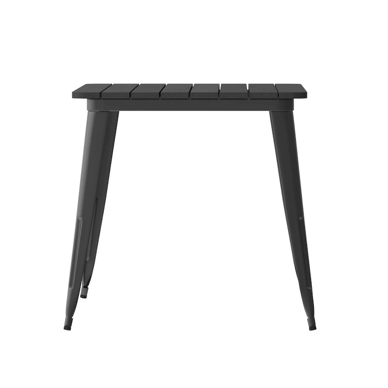 Tavolo Commerciale da Ristorante in Poliresina 30x60 con Foro per Ombrellone - 30 L x 60 P x 30 H