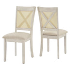Sedia da pranzo Plaga X-Back con accento in rattan (set da 2) di iNSPIRE Q Classic - Sedia da pranzo