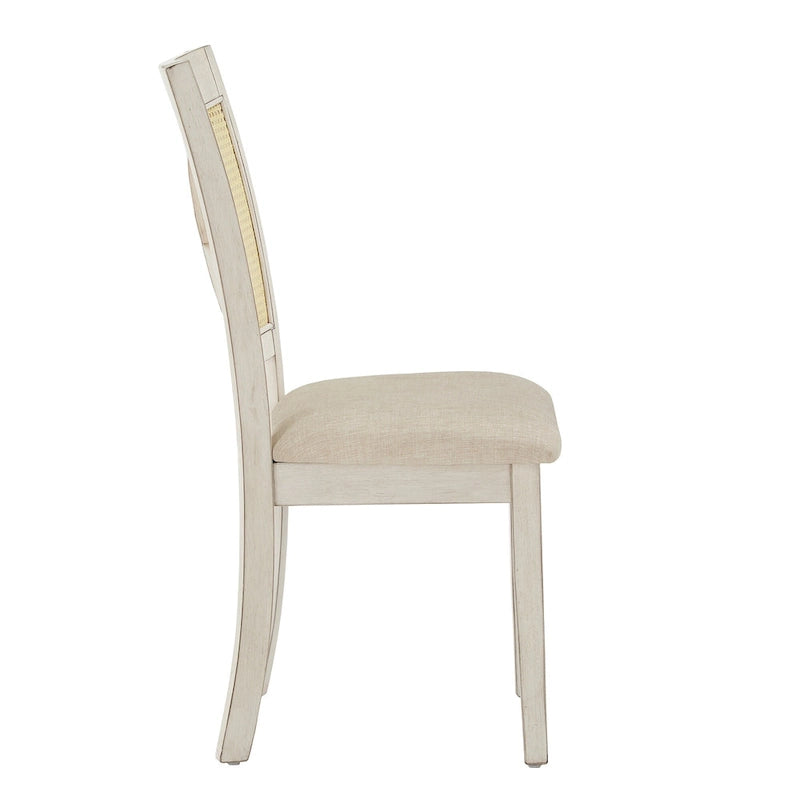 Sedia da pranzo Plaga X-Back con accento in rattan (set da 2) di iNSPIRE Q Classic - Sedia da pranzo