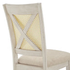 Sedia da pranzo Plaga X-Back con accento in rattan (set da 2) di iNSPIRE Q Classic - Sedia da pranzo