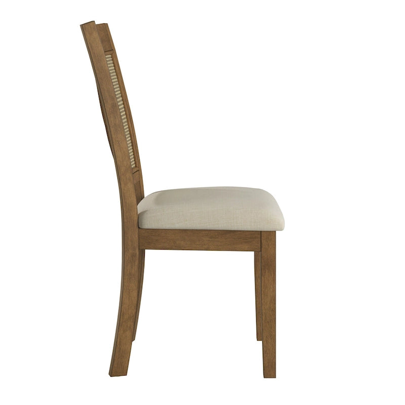 Sedia da pranzo Plaga X-Back con accento in rattan (set da 2) di iNSPIRE Q Classic - Sedia da pranzo