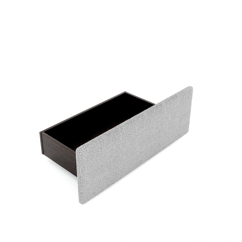 Letto imbottito con piattaforma, 4 cassetti e bordo dorato