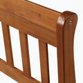 Letto a piattaforma in legno con testiera/pediera/supporto a doghe in legno