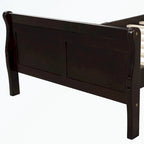 Letto a piattaforma in legno con testiera/pediera/supporto a doghe in legno
