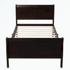 Letto a piattaforma in legno con testiera/pediera/supporto a doghe in legno