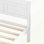 Letto a piattaforma in legno con testiera/pediera/supporto a doghe in legno