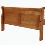 Letto a piattaforma in legno con testiera/pediera/supporto a doghe in legno