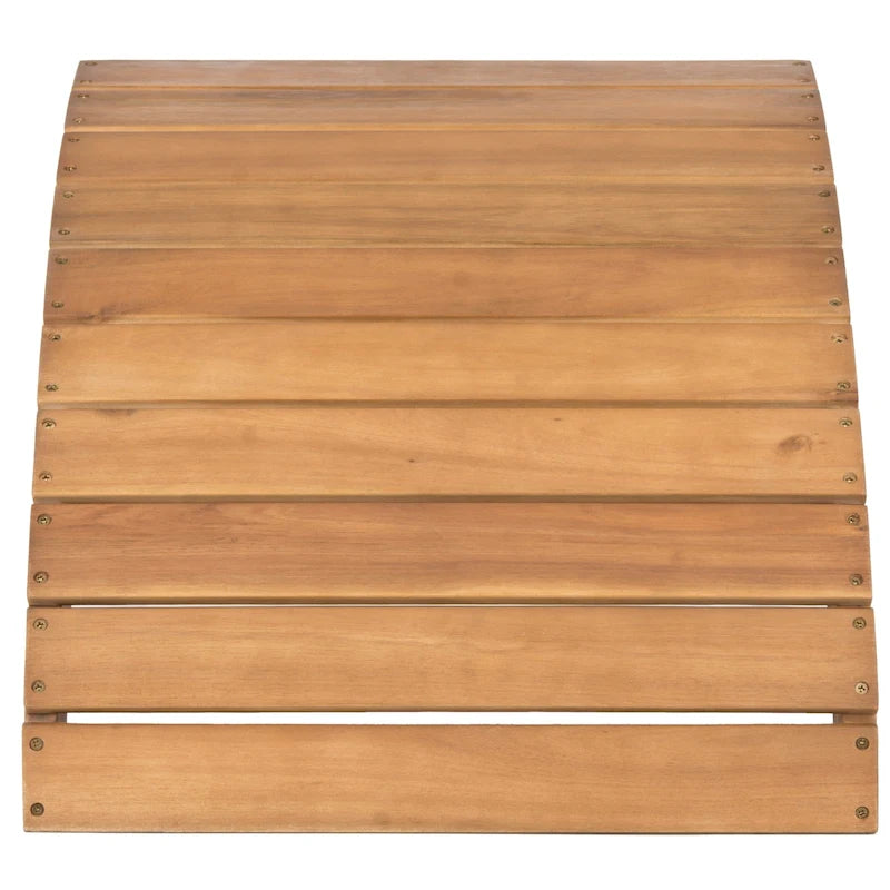 SAFAVIEH Pouf de jardin Adirondack Sigurasta en bois d'acacia - 50,8 cm L x 33 cm P x 53,3 cm H