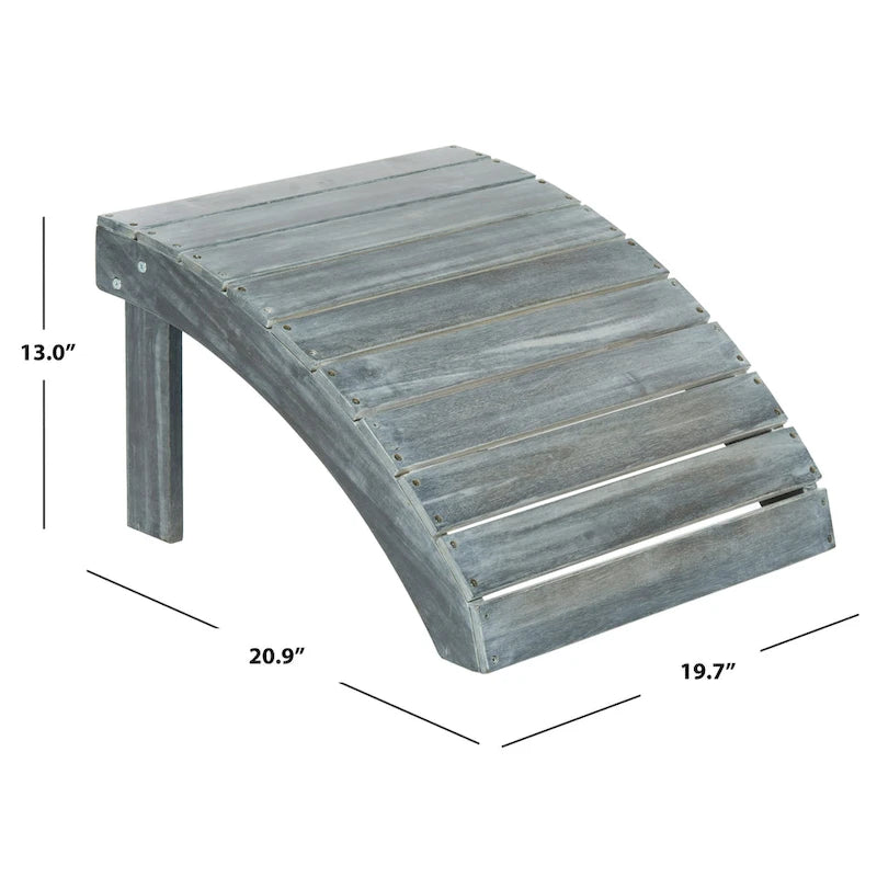 SAFAVIEH Outdoor Sigurasta Legno di acacia Ottomana Adirondack - 50,8 cm L x 33 cm P x 53,3 cm H