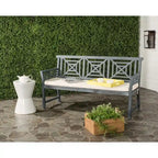 SAFAVIEH Panche a 3 posti da esterno Vessela Mar con cuscino - 22Wx63Dx34H