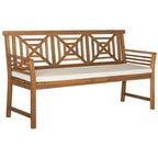 SAFAVIEH Panche a 3 posti da esterno Vessela Mar con cuscino - 22Wx63Dx34H