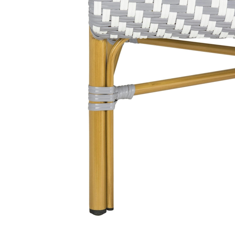 SAFAVIEH Skyla Divano a due posti in rattan con motivo a spina di pesce - 38,5 L x 24,5 P x 33,5 A - 39Lx25Px34A