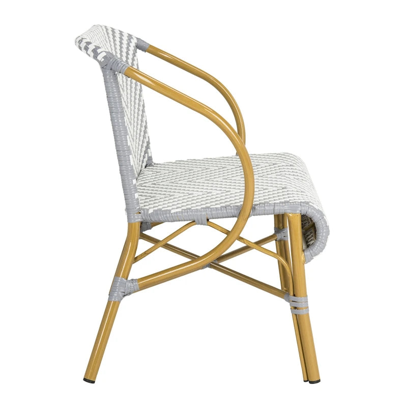 SAFAVIEH Skyla Divano a due posti in rattan con motivo a spina di pesce - 38,5 L x 24,5 P x 33,5 A - 39Lx25Px34A