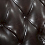 Poltrona a pozzetto in pelle marrone Malone di Christopher Knight Home