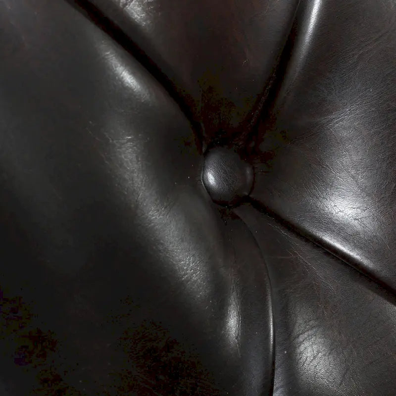 Poltrona a pozzetto in pelle marrone Malone di Christopher Knight Home