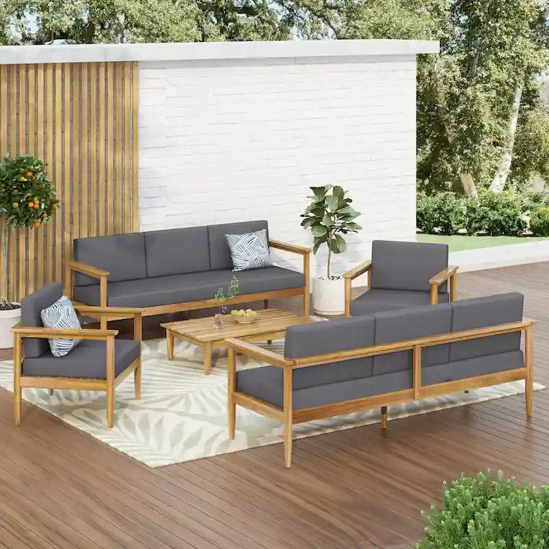 Set da conversazione per esterni Magnolia in legno di acacia di Christopher Knight Home