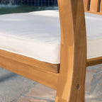 Set da conversazione da esterno a 3 pezzi in legno di acacia Avalon con tavolo rotondo in vimini di Christopher Knight Home