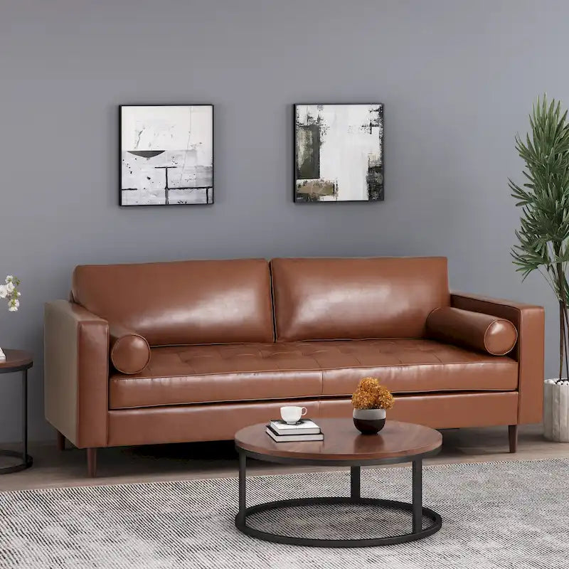 Divano a 3 posti Malinta Contemporary Tufted di Christopher Knight Home - 82,25 L x 33,00 P x 33,00 H