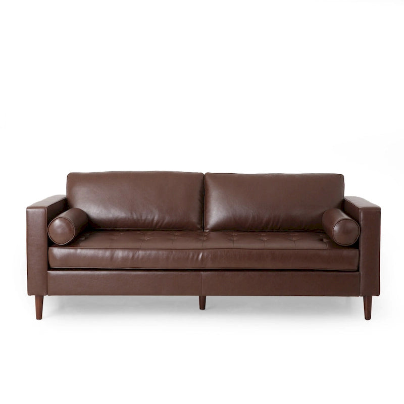 Divano a 3 posti Malinta Contemporary Tufted di Christopher Knight Home - 82,25 L x 33,00 P x 33,00 H