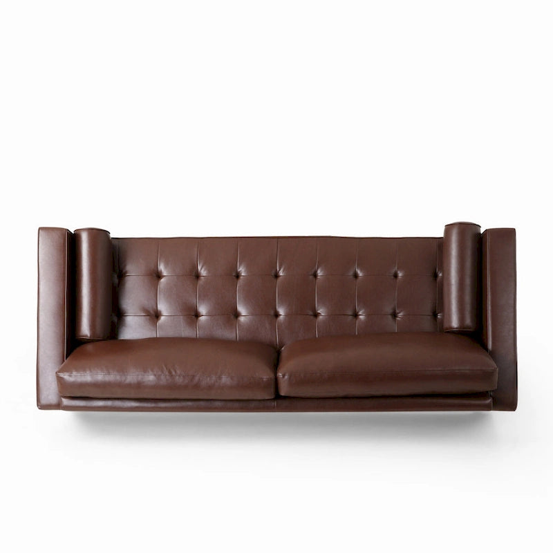 Divano a 3 posti Malinta Contemporary Tufted di Christopher Knight Home - 82,25 L x 33,00 P x 33,00 H