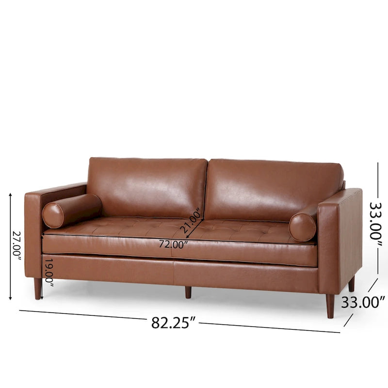 Divano a 3 posti Malinta Contemporary Tufted di Christopher Knight Home - 82,25 L x 33,00 P x 33,00 H
