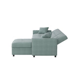 Divano letto e chaise longue reversibili ampi 82"